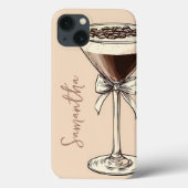 Espresso Martini Koffieliefhebber gepersonaliseerd Case-Mate iPhone Case (Achterkant)