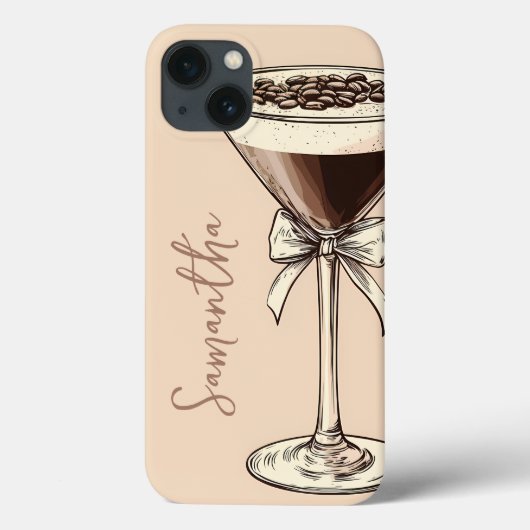 Espresso Martini Koffieliefhebber gepersonaliseerd Case-Mate iPhone Case (Achterkant)