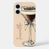 Espresso Martini Koffieliefhebber gepersonaliseerd Case-Mate iPhone Case (Achterkant)
