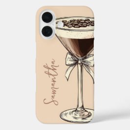 Espresso Martini Koffieliefhebber gepersonaliseerd iPhone 16 Hoesje