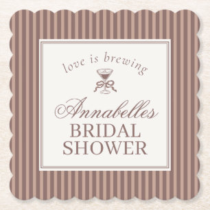 Espresso Martini Liefde Brouwende Koffie Bruidsdin Kartonnen Onderzetters