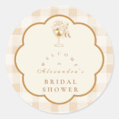 Espresso Martini Liefde is aan het Bruisen Bruidsb Ronde Sticker (Voorkant)