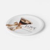 Espresso Martini Liefde is Bruisend Bruidsfeest Papieren Bordje (Gekanteld)