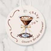 Espresso Martini Liefde is in de lucht Bruids- Dan Bedankjes Labels (Voorkant)