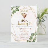 Espresso Martini Liefde is Vrijgezellenfeest brouw Kaart (Staand voorkant)