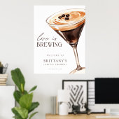 Espresso Martini Liefde is Vrijgezellenfeest brouw Poster (Thuiskantoor)