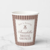 Espresso Martini Love Brewing Coffee Bridal Shower Papieren Bekers (Achterkant)