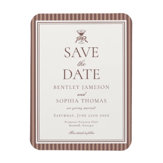 Espresso Martini Love Brewing Coffee Save the Date Magneet (Verticaal)