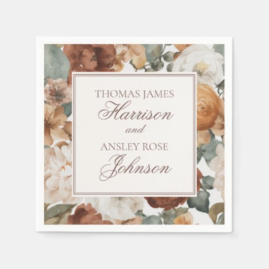 Espresso Martini Love Brewing Coffee Wedding Servet (Voorkant)