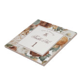 Espresso Martini Love Brewing Wedding Table Number Tegeltje (Zijkant)