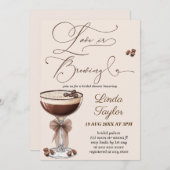 Espresso Martini Love brouwt Vrijgezellenfeest Kaart (Voorkant / Achterkant)