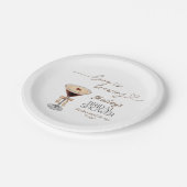 Espresso Martini Love brouwt Vrijgezellenfeest Papieren Bordje (Gekanteld)