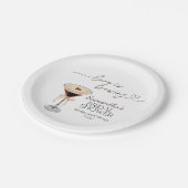 Espresso Martini Love brouwt Vrijgezellenfeest Papieren Bordje (Gekanteld)