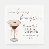 Espresso Martini Love brouwt Vrijgezellenfeest Servet (Voorkant)