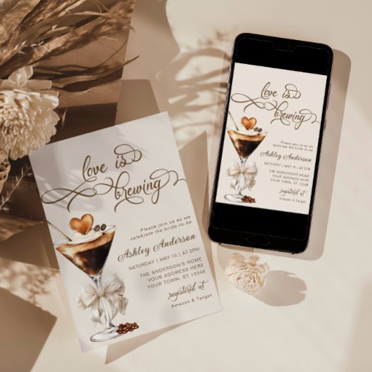 Espresso Martini Love is aan het brouwen Kaart