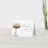 Espresso Martini Love Is Brewing Bridal Shower Bedankkaart (Voorkant)