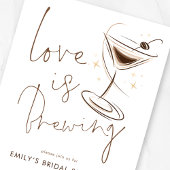 Espresso Martini Love is Brewing Bridal Shower Kaart