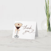 Espresso Martini Love Is Brewing Bruidsfeest Bedankkaart (Voorkant)