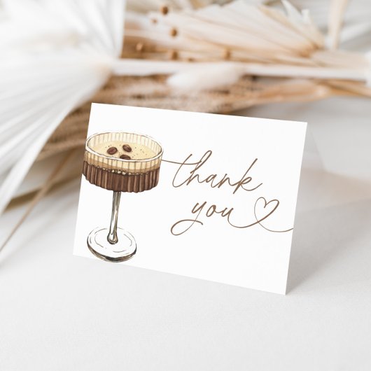 Espresso Martini Love Is Brewing Bruidsfeest Bedankkaart