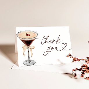 Espresso Martini Love Is Brewing Bruidsfeest  Bedankkaart