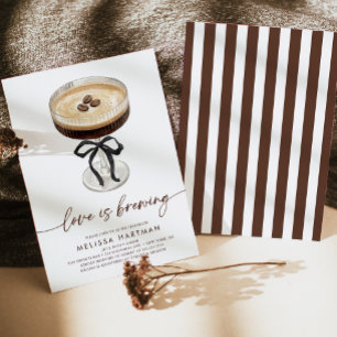 Espresso Martini Love Is Brewing Bruidsfeest Kaart