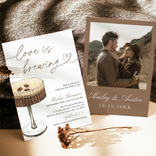 Espresso Martini Love Is Brewing Bruidsfeest Kaart
