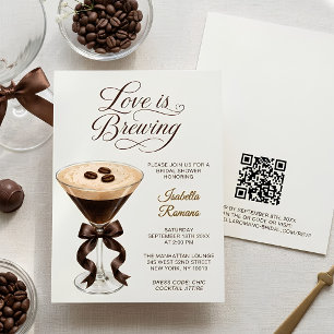 Espresso Martini Love Is Brewing Bruidsfeest Kaart