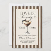 Espresso Martini Love Is Brewing Bruidsfeest Kaart (Voorkant)
