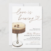 Espresso Martini Love Is Brewing Bruidsfeest Kaart (Voorkant)