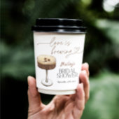 Espresso Martini Love Is Brewing Bruidsfeest Papieren Bekers