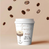 Espresso Martini Love Is Brewing Bruidsfeest Papieren Bekers