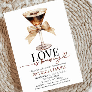 Espresso Martini Love Is Brewing Bruidsfeestje Kaart