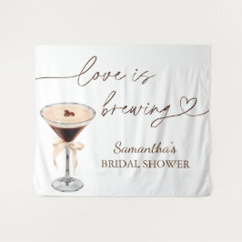 Espresso Martini Love Is Brewing Bruiloft Feest Wandkleed