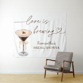 Espresso Martini Love Is Brewing Bruiloft Feest Wandkleed (In Situ (horizontaal))
