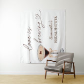 Espresso Martini Love Is Brewing Bruiloftsfeest Wandkleed (In situ)