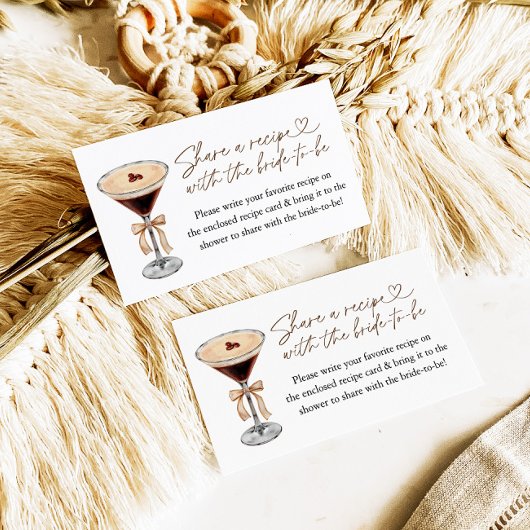 Espresso Martini Love is Brewing Recept Verzoek Informatiekaartje