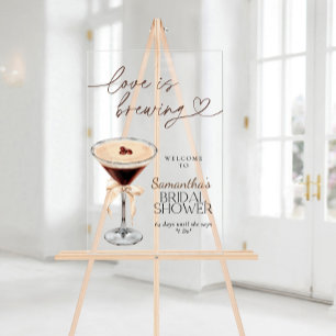 Espresso Martini Love is het brouwen van bruidsdou Acryl Bord