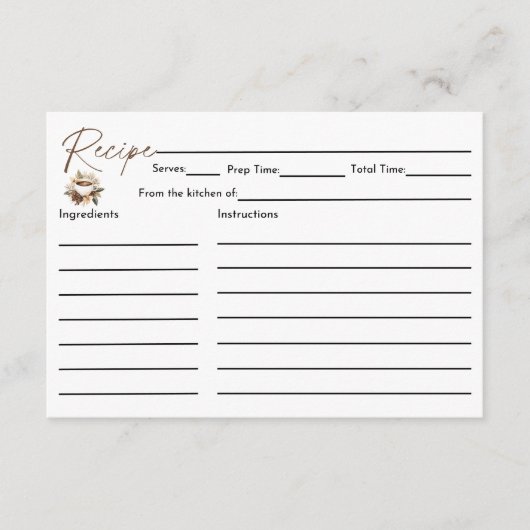 Espresso Martini Love is het brouwen van recepten Informatiekaartje (Voorkant)