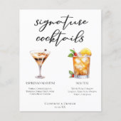 Espresso Martini Mai Tai Cocktails Trouwmenu (Voorkant)