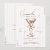 Espresso Martini Mocha Mousse Vrijgezellenfeest Kaart (Voorkant / Achterkant)