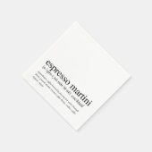 Espresso Martini Modern Quote Black Typography Nap Servet (Hoek)