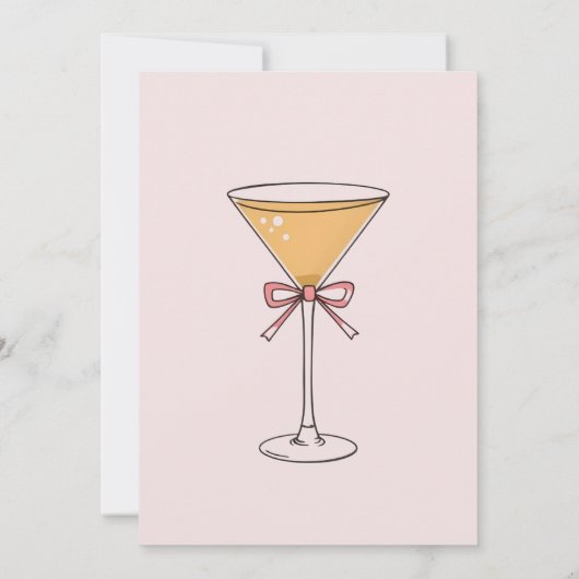 Espresso Martini Modern Wavy Coffee Vrijgezellenfe Kaart (Achterkant)