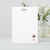 Espresso Martini Monogram briefpapier Bedankkaart (Staand voorkant)