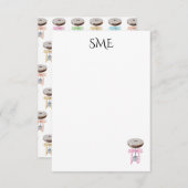 Espresso Martini Monogram briefpapier Bedankkaart (Voorkant / Achterkant)