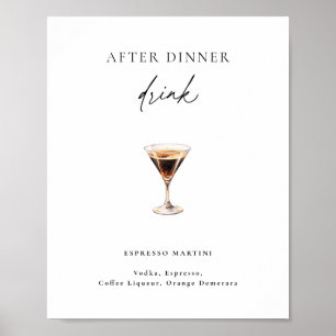 Espresso Martini na het eten Drink Poster