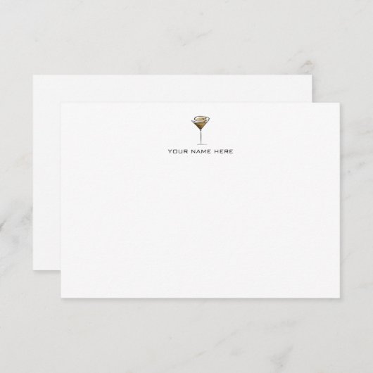 Espresso Martini Notecard Bedankkaart (Voorkant / Achterkant)