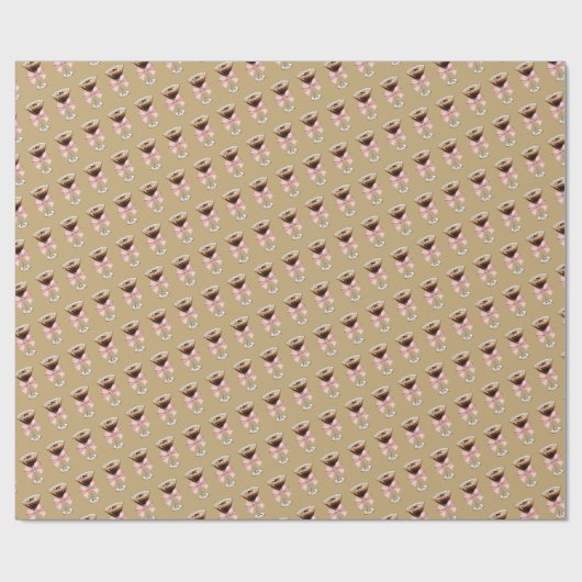 Espresso Martini Patroon Cadeaupapier (Vlak)
