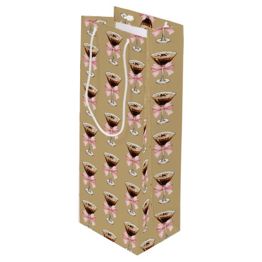Espresso Martini Patroon Wijn Cadeautas (Voorkant Gekanteld)
