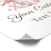 Espresso Martini Pink Coquette Bow Custom Sign Poster (Hoek)