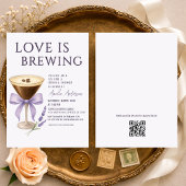 Espresso Martini QR Code Registry Bridal Shower Kaart